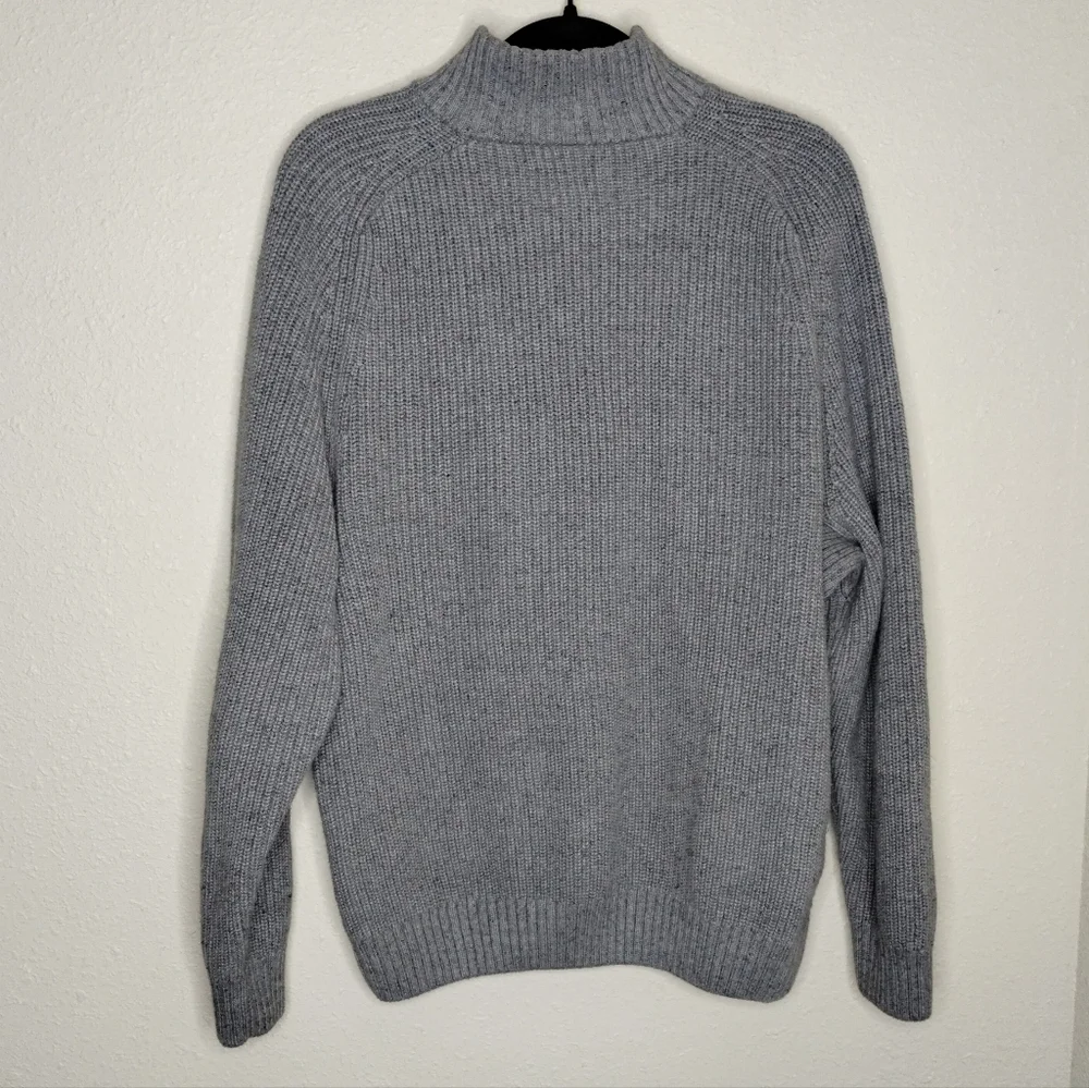 Duluth Trading Burly Retirement Button Mock Sweater Gray‎ Men's Size Medium